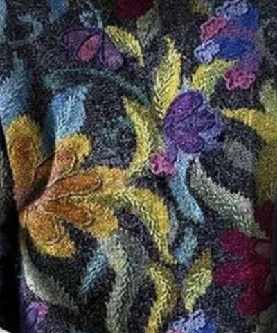 Women's Floral Print Sweater - Soft Knit Pullover
