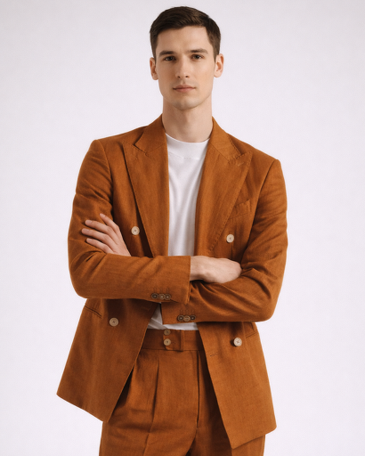 Blazer croisé homme coupe ajustée – vue 2