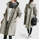 Women's Oversized Hooded Coat with Adjustable Hood