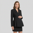 Women's Maternity Blazer with Tailored Lapels and Empire Cut
