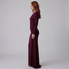 Maternity One-Shoulder Cocktail Dress with Stretch Jersey Fabric