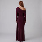 Maternity One-Shoulder Cocktail Dress with Stretch Jersey Fabric