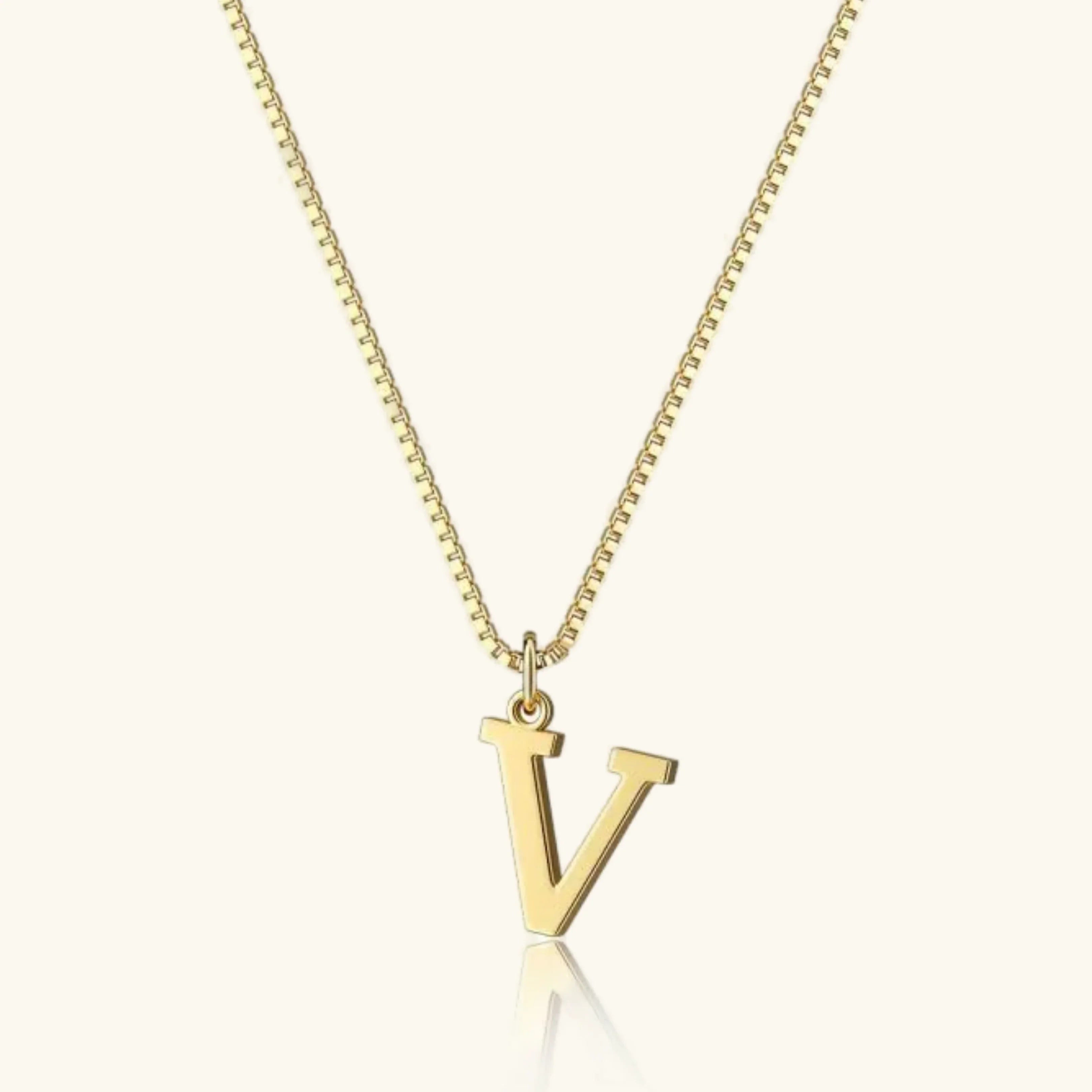 Women's Initial Pendant Necklace - Gold-Tone Letter Charm