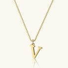 Women's Initial Pendant Necklace - Gold-Tone Letter Charm