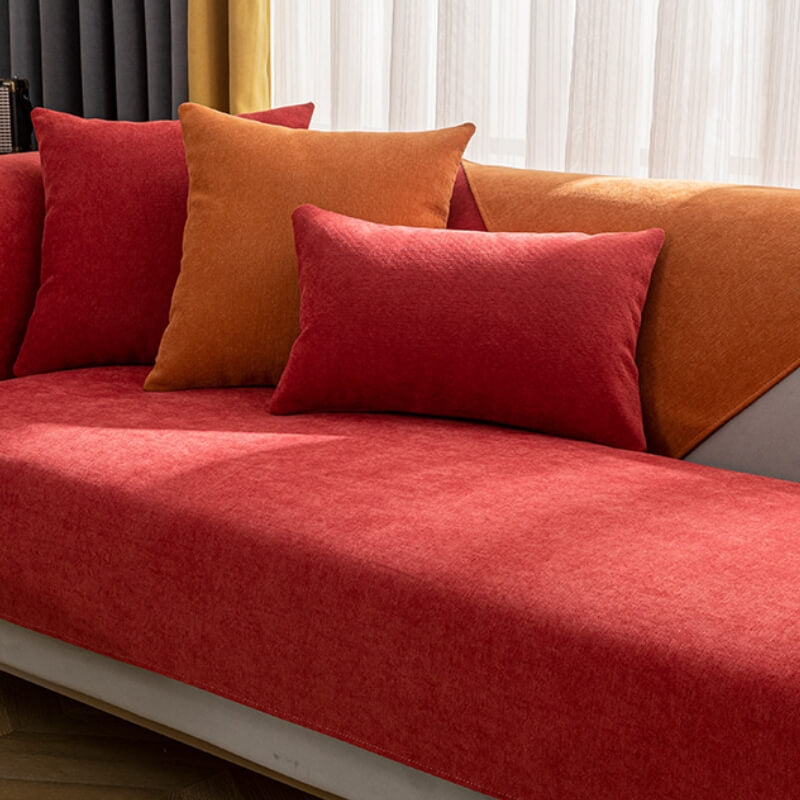 Anti-Slip Chenille Sofa Cover - Soft Pet & Kid Friendly Couch Protector