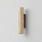 vertical minimalist travertine wall lamp