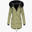 Women's Thick Parka Coat with Hood - Winter Jacket