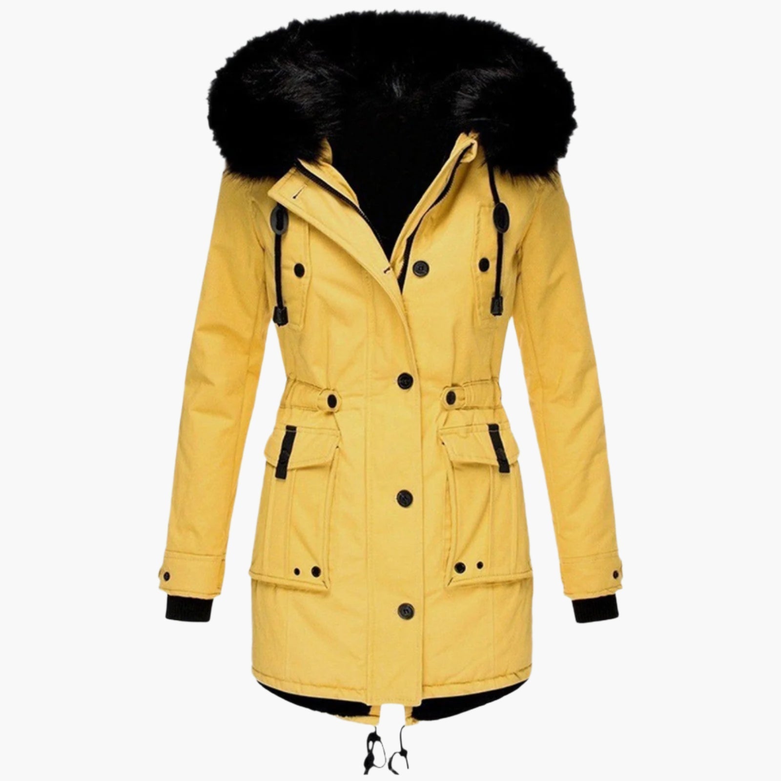 Women's Thick Parka Coat with Hood - Winter Jacket