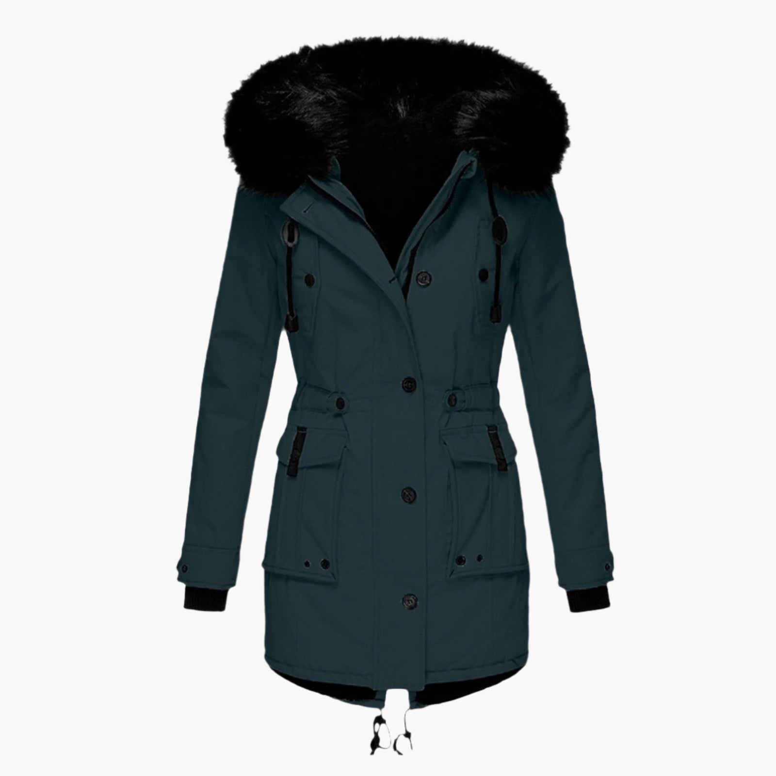 Women's Thick Parka Coat with Hood - Winter Jacket