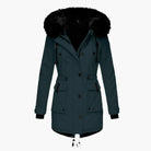 Women's Thick Parka Coat with Hood - Winter Jacket