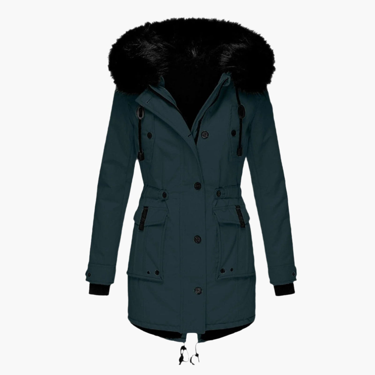 Women's Thick Parka Coat with Hood - Winter Jacket