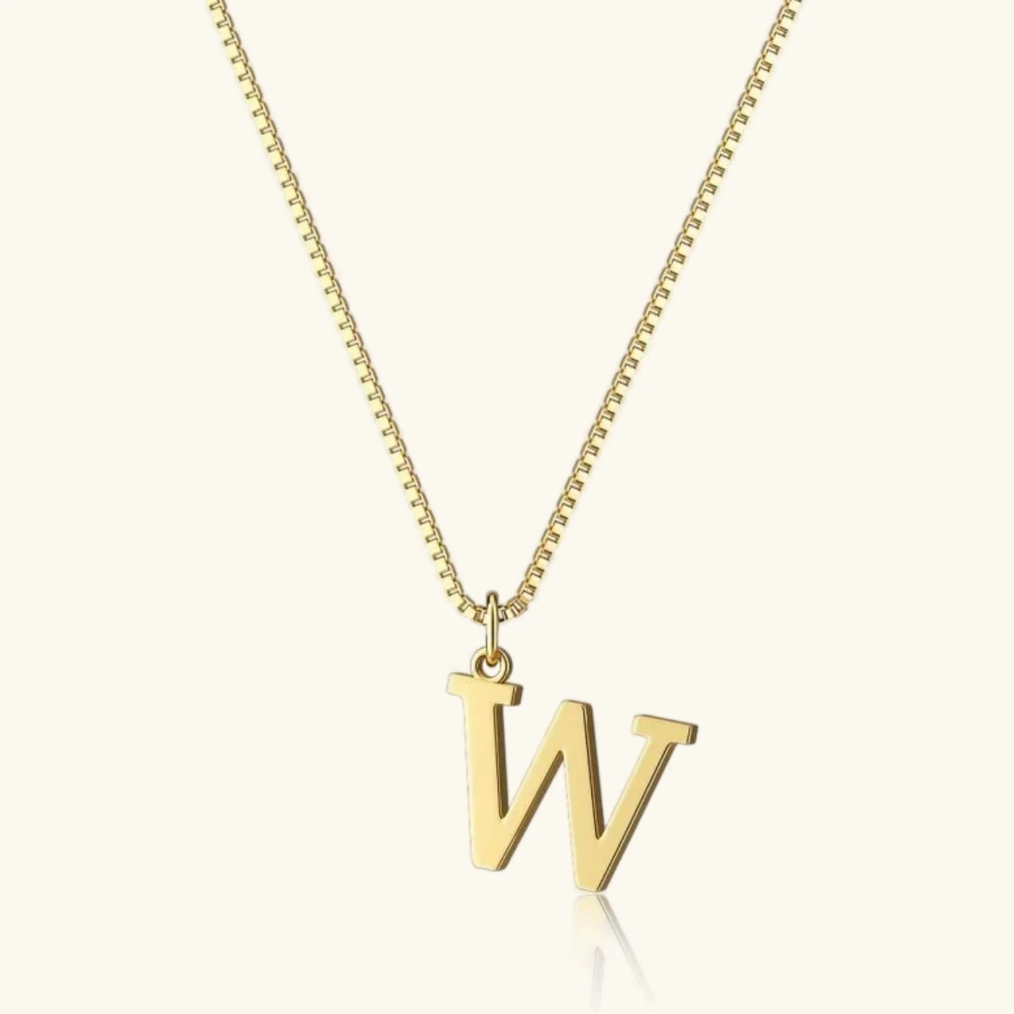 Women's Initial Pendant Necklace - Gold-Tone Letter Charm