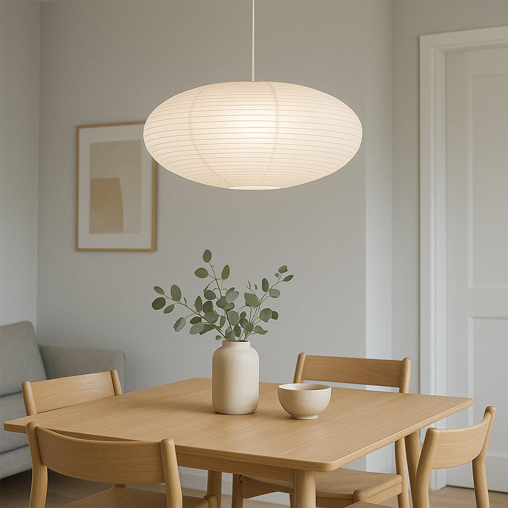 Wabi-Sabi Cotton Paper Pendant Ceiling Light