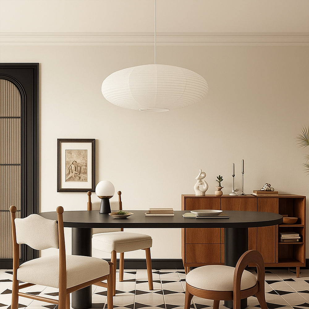 Wabi-Sabi Cotton Paper Pendant Ceiling Light
