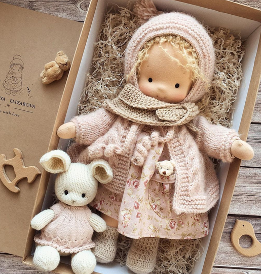 Handmade Waldorf Doll - Personalized Imaginative Play Toy for Kids 3+