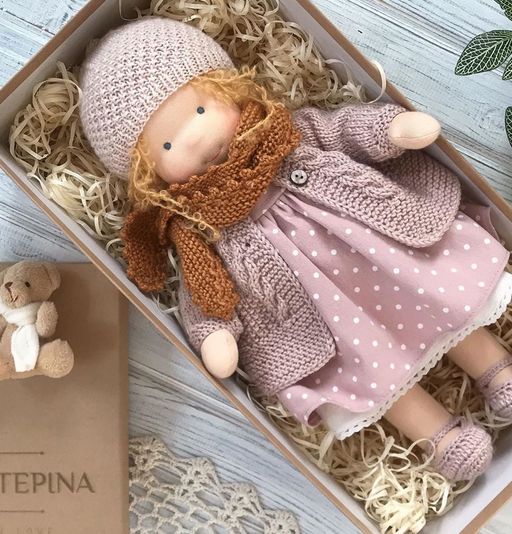 Handmade Waldorf Doll - Personalized Imaginative Play Toy for Kids 3+