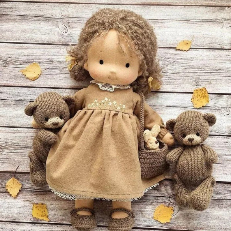 Handmade Waldorf Doll - Personalized Imaginative Play Toy for Kids 3+