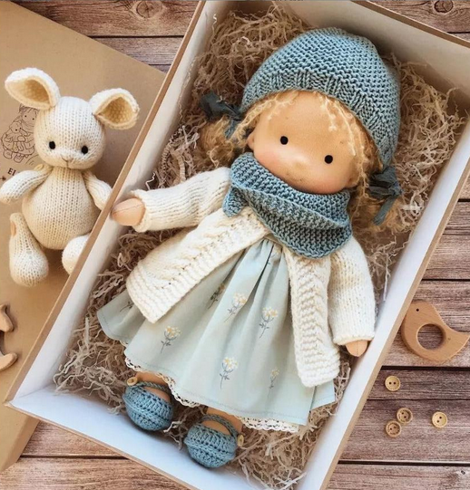 Handmade Waldorf Doll - Personalized Imaginative Play Toy for Kids 3+