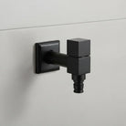 Wall-Mounted Faucet in Matte Black Solid Brass for Kitchen, Bath and Garden