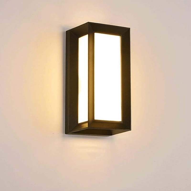 Black LED Wall Light with Motion Sensor – Weatherproof Outdoor Lighting for Garden, Porch & Path