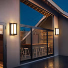 Black LED Wall Light with Motion Sensor – Weatherproof Outdoor Lighting for Garden, Porch & Path