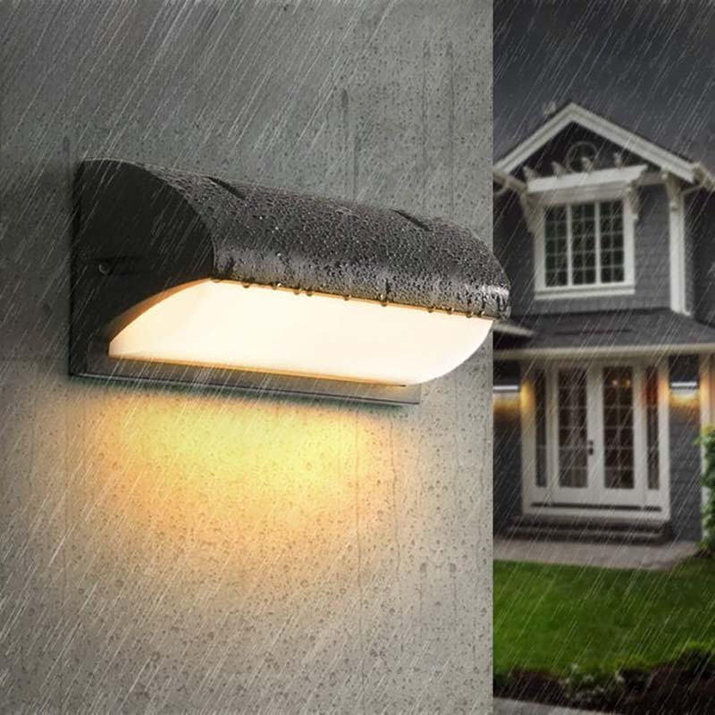 Black LED Wall Light with Motion Sensor – Weatherproof Outdoor Lighting for Garden, Porch & Path