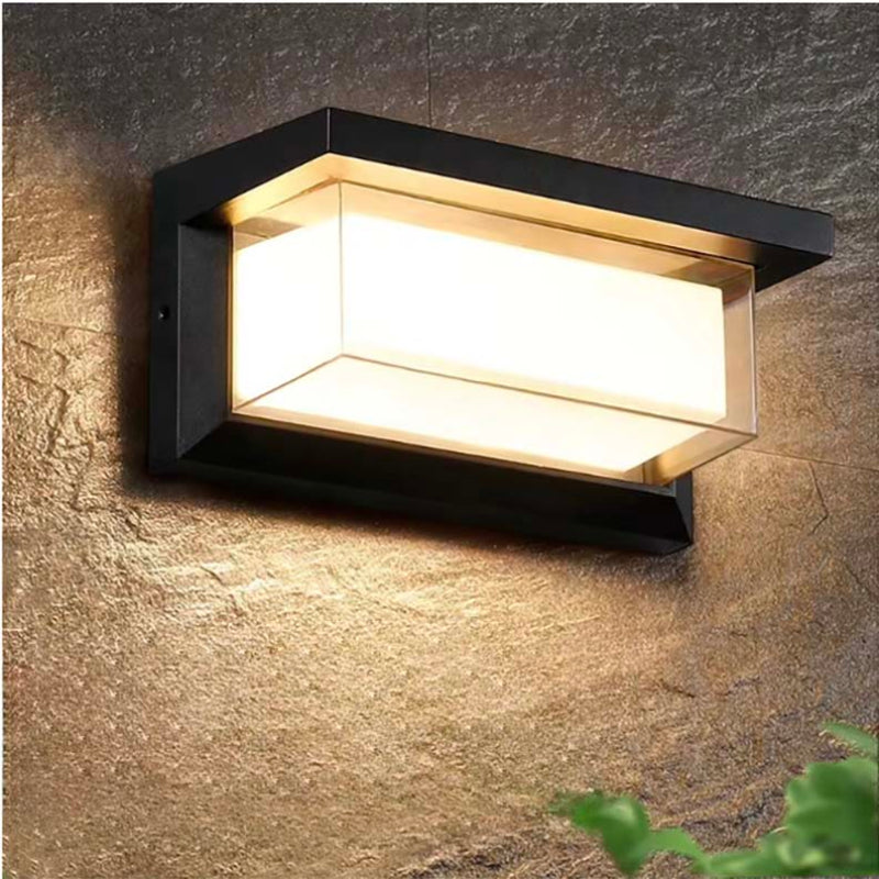 Black LED Wall Light with Motion Sensor – Weatherproof Outdoor Lighting for Garden, Porch & Path