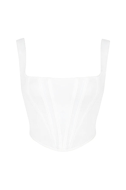 Monique | Dames Corset Top – Getailleerde Pasvorm, Vierkante Halslijn, Brede Bandjes