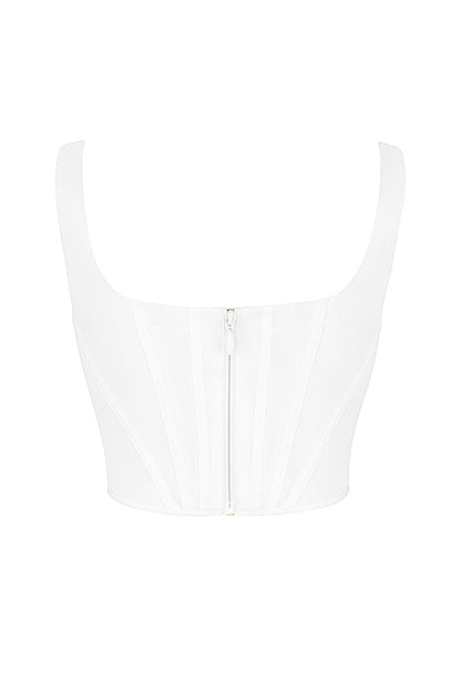 Monique | Dames Corset Top – Getailleerde Pasvorm, Vierkante Halslijn, Brede Bandjes