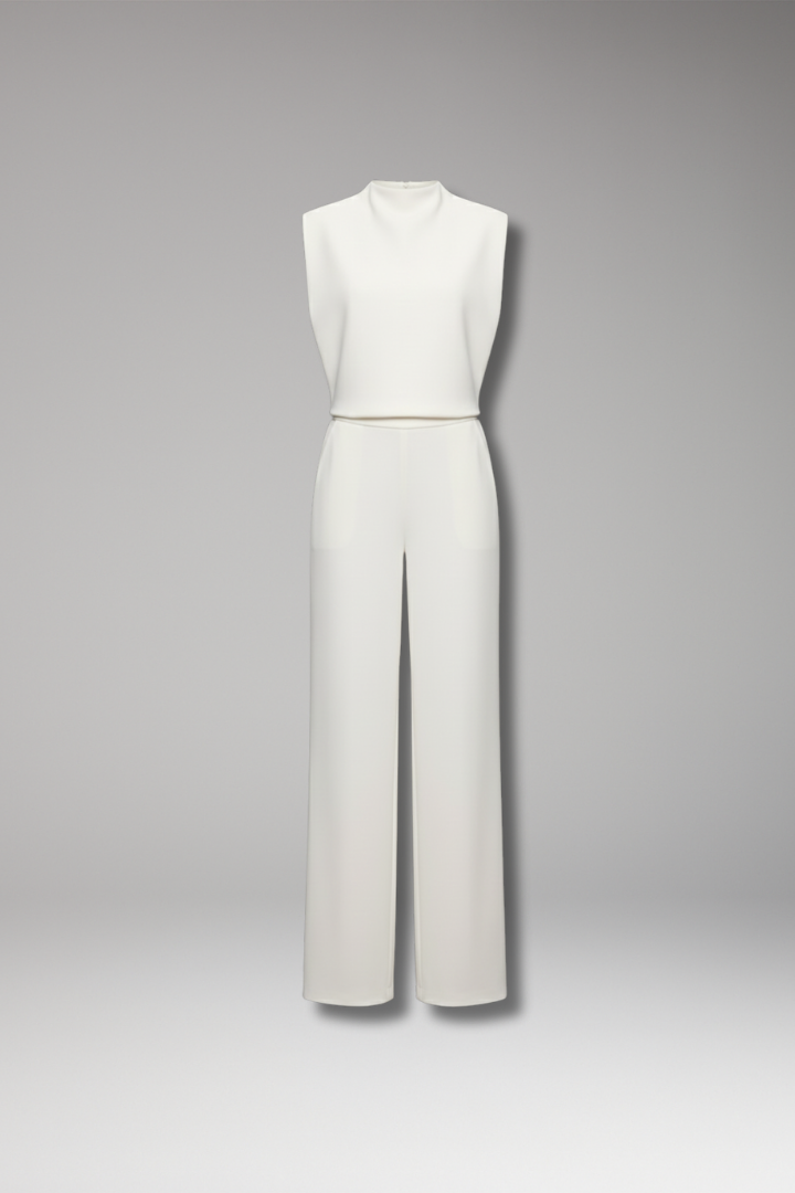 Women's Sleeveless Jumpsuit with Wide-Leg Trousers