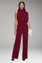 Women's Sleeveless Jumpsuit with Wide-Leg Trousers