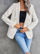 Women's Long Sleeve Blazer Elegant Tailored Jacket for Business and Casual Wear 2