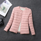 Women's Quilted Puffer Jacket Without Hood – Button Front