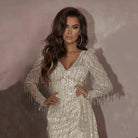 Women's Sequin Fringe Mini Dress – Party Dress