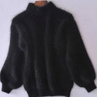 Women's Sweater Fluffy Turtleneck Relaxed Fit Knit for Winter Comfort 7
