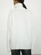 Women's Turtleneck Sweater in Wool Blend Knit