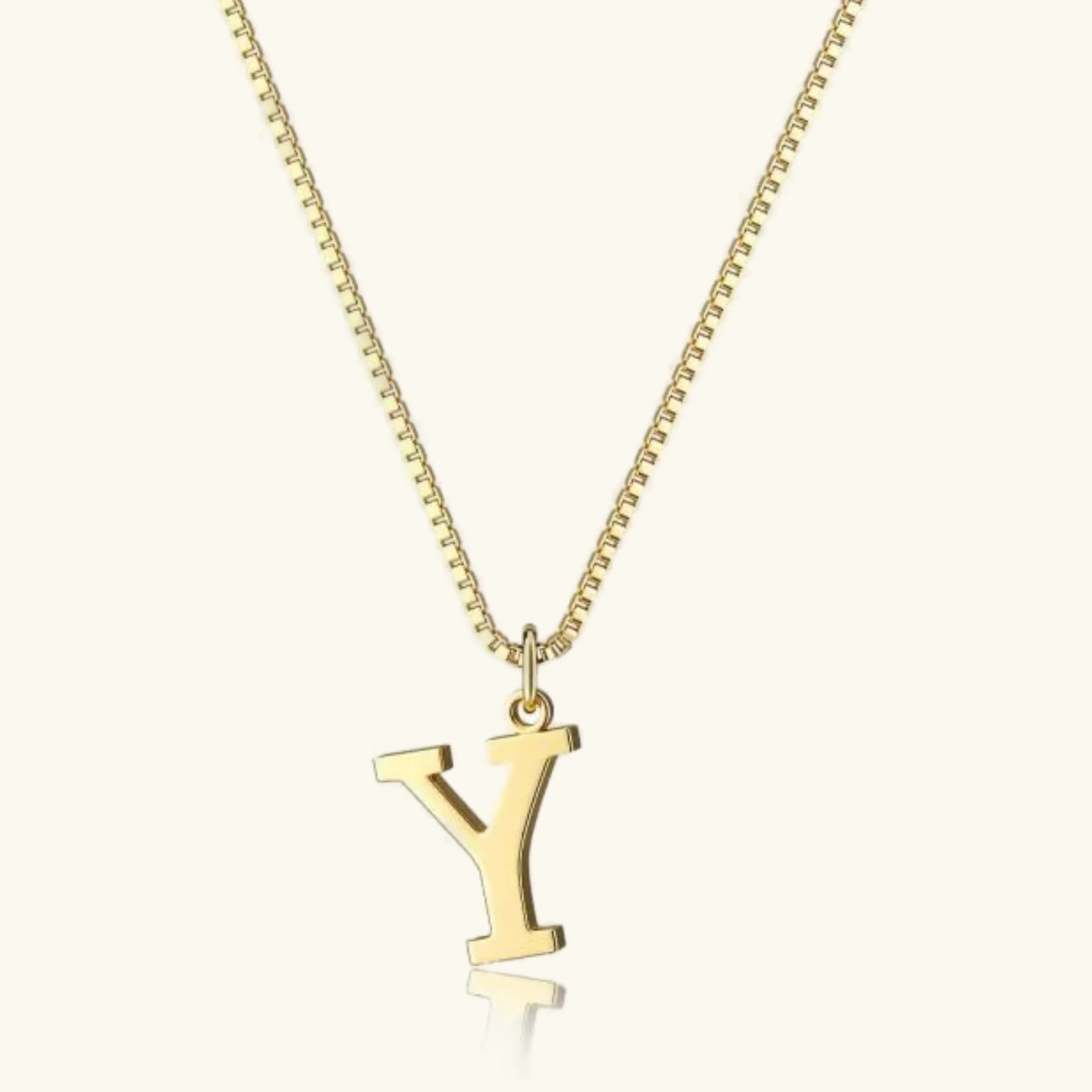Women's Initial Pendant Necklace - Gold-Tone Letter Charm
