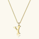 Women's Initial Pendant Necklace - Gold-Tone Letter Charm