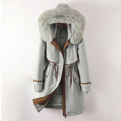 Dames Lange Parka Jas – Faux Fur Trim, Waterafstotend, Casual voor Koudere Dagen