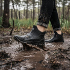 Women's Waterproof Rubber Boots - Ankle-High Rain Boots