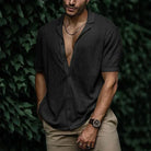 Men's Casual Short Sleeve Button Up Shirt