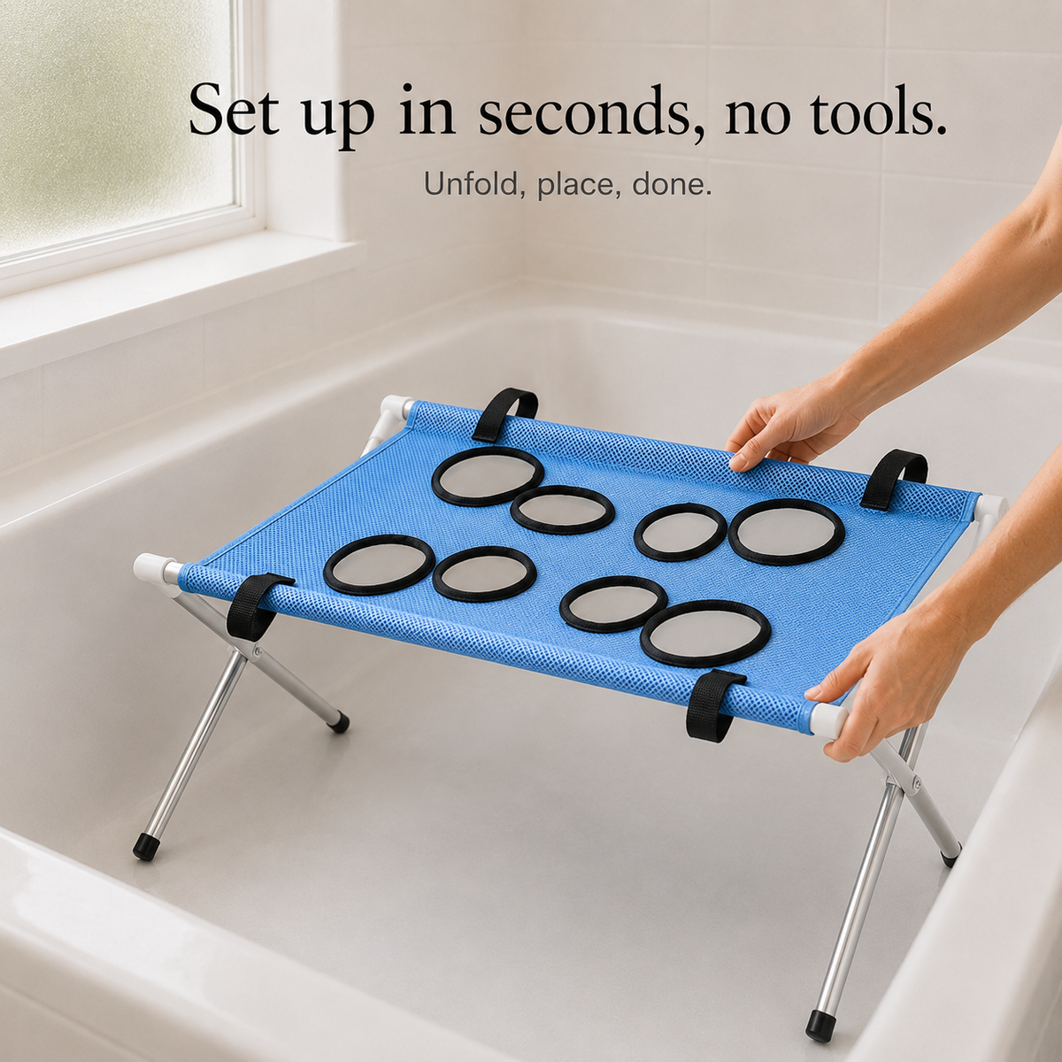 Elevated Non-Slip Dog Bath Platform – Stainless Steel