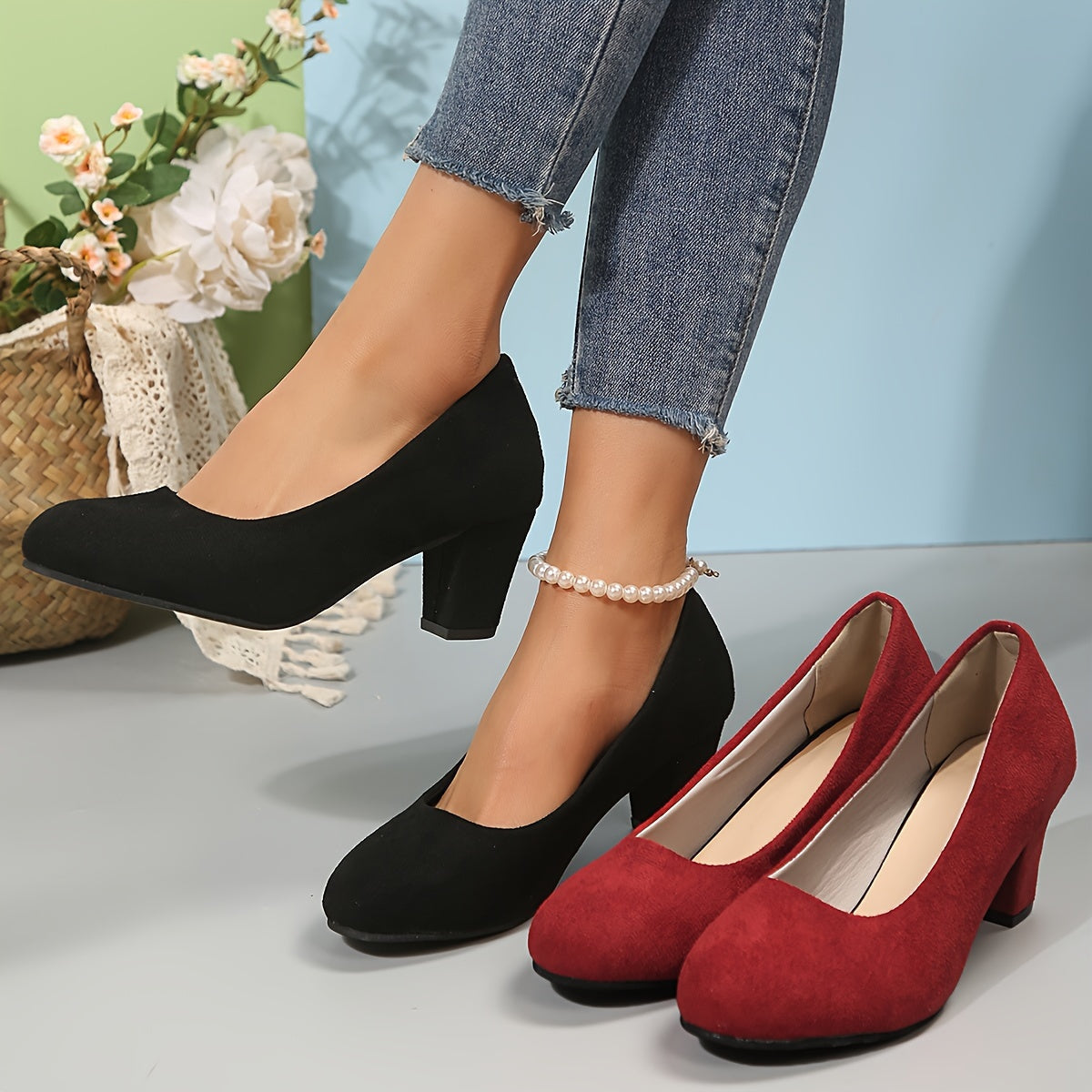Women's Orthopaedic Heels Wide Toe Box Cushioned Insole