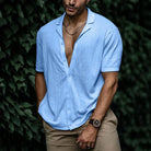 Men's Casual Short Sleeve Button Up Shirt