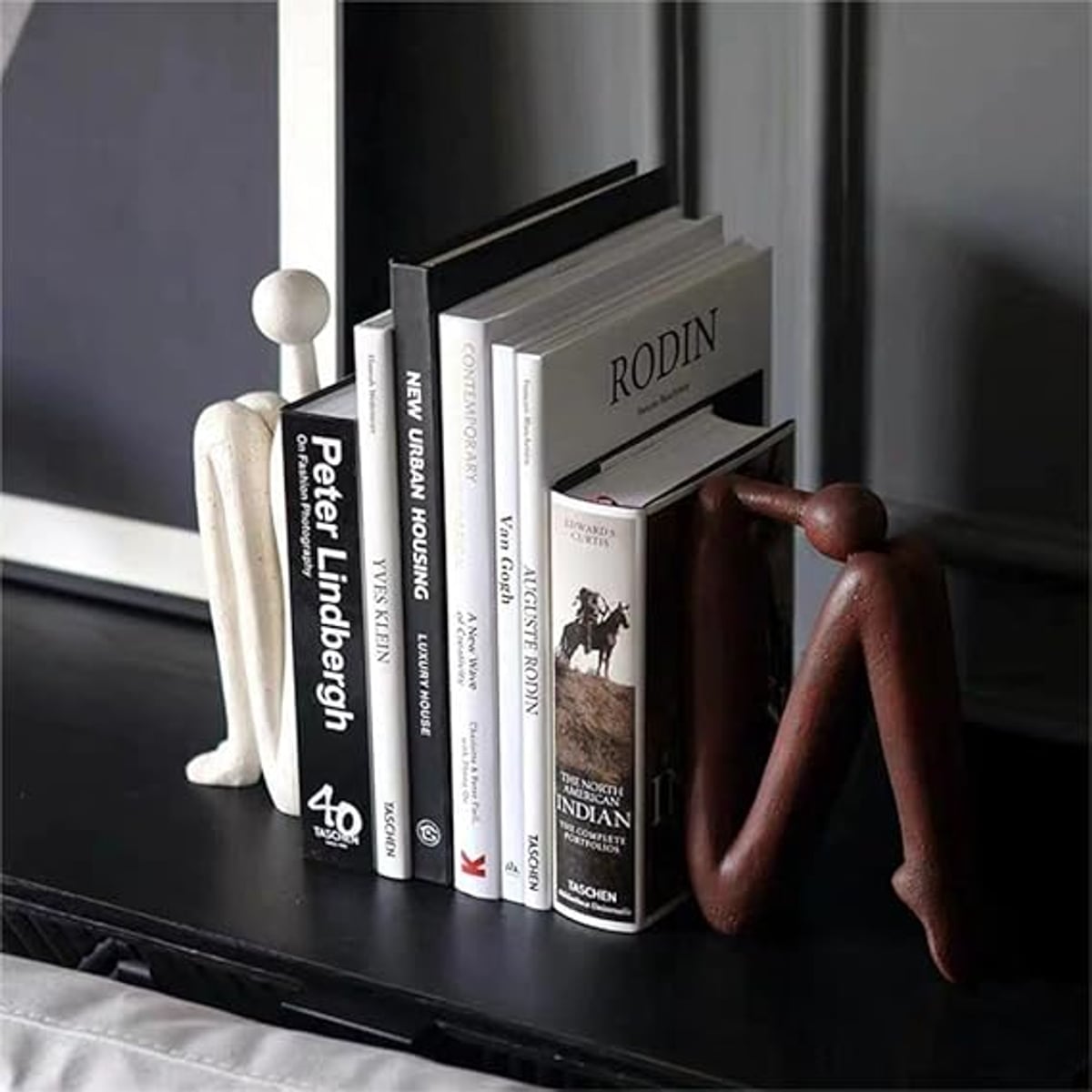 abstract figure bookends
