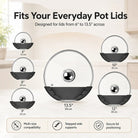 adhesive pot lid holders for cabinet doors in black