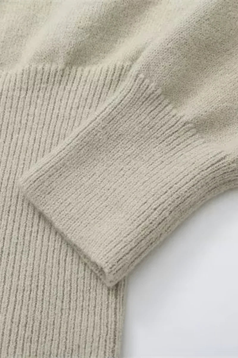 Danique Gebreide Trui | Dames Trui met Brede Kraag en Subtiele Knoopsluiting