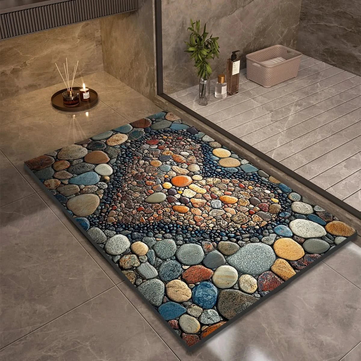 Non-Slip Diatomite Floor Mat – Quick-Drying Bath Mat for Bathroom & Kitchen