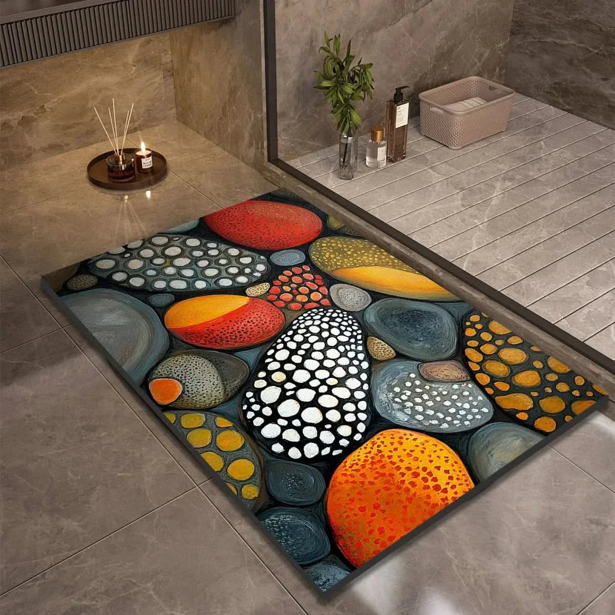 Non-Slip Diatomite Floor Mat – Quick-Drying Bath Mat for Bathroom & Kitchen