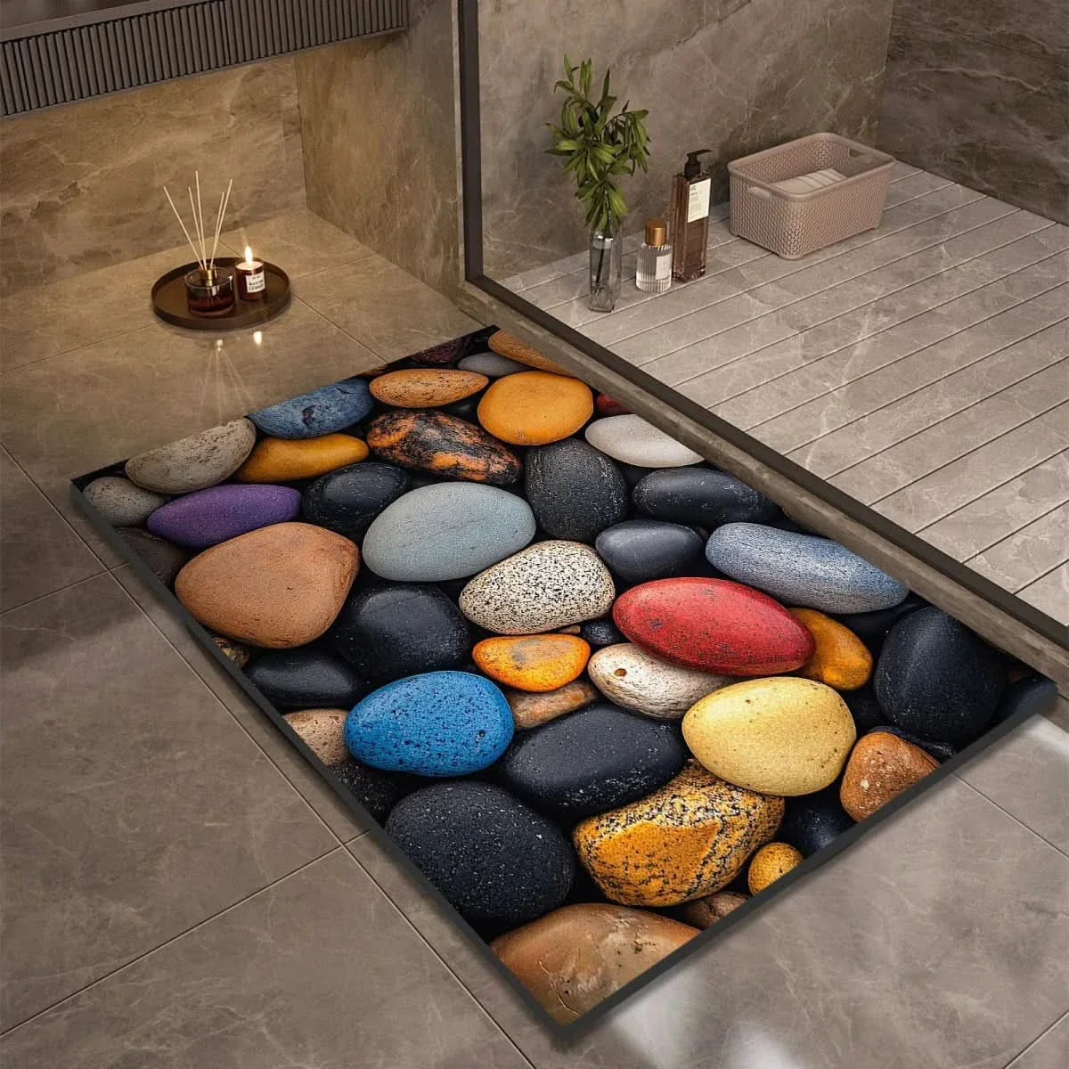 Non-Slip Diatomite Floor Mat – Quick-Drying Bath Mat for Bathroom & Kitchen